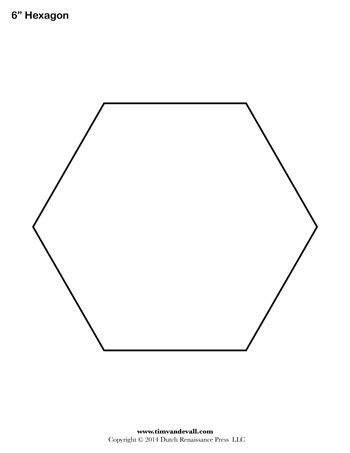 blank hexagon template  tims printables