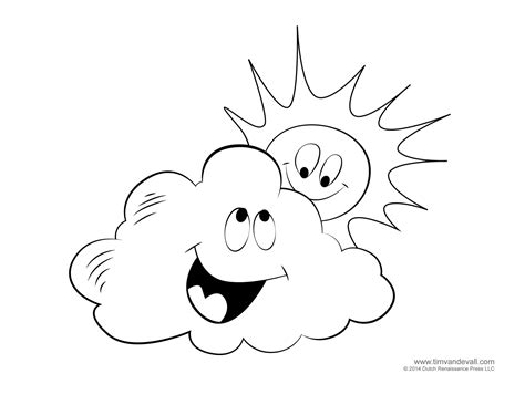 weather  kids  cloud templates  weather coloring pages