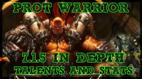 prot warrior  depth  analysis talents stats youtube