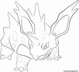 Nidorino Pokemon Coloring Pages Lilly Gerbil Lineart Printable Drawing Deviantart sketch template