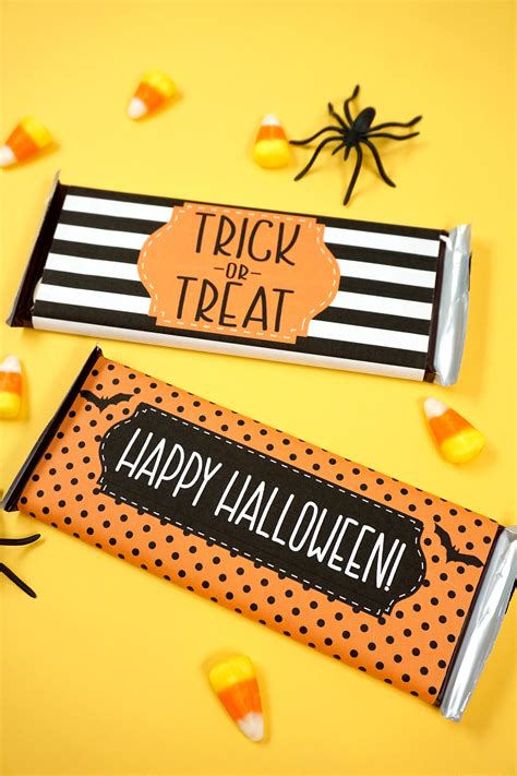 printable halloween candy bar wrappers happiness  homemade