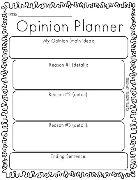 freebie versatile opinion planner  writing paper  heerens