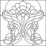 Coloring Pages Glass Stained Nouveau Georgia Keeffe Patterns Tiffany Printable Deco Pattern Jugendstil Designs Getcolorings Poppies Color Drawing Poppy Guaranteed sketch template