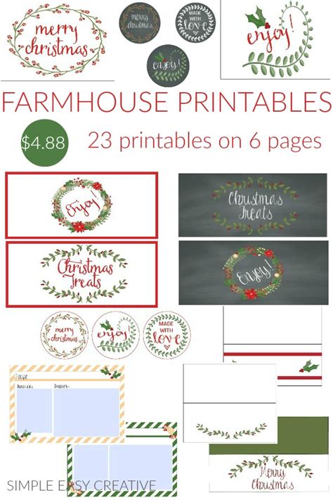 farmhouse decor printables  christmas hoosier homemade
