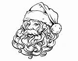 Santa Claus Coloring Christmas Face Coloringcrew Book sketch template