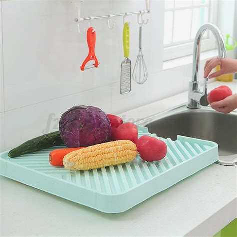 plastic drainer drip tray holder dish plate sink draining board drying rack ebay