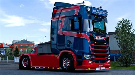 dutch style metallic skin  scania   ets  mods ets map euro truck simulator  mods