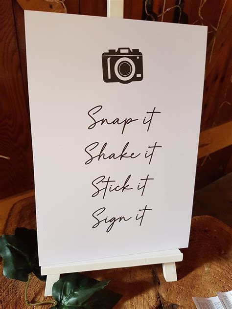 snap  shake  stick  sign  polaroid photo wedding etsy uk