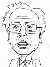 Bernie Sanders sketch template