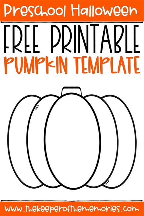 printable pumpkin template  keeper   memories