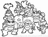 Mario Characters Coloring Pages Super sketch template