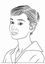 Audrey Hepburn Draw Drawing Step Drawingtutorials101 Tutorials Celebrities Learn Lưu Từ ã Choose Board sketch template
