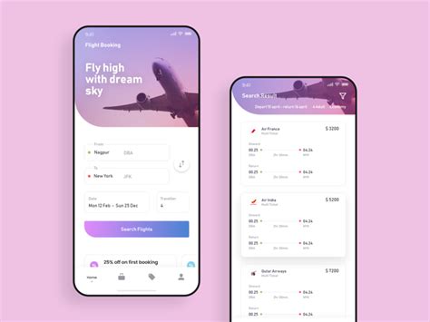 flight ticket booking app uplabs