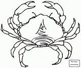 Crab Blue Drawing Kids Getdrawings sketch template