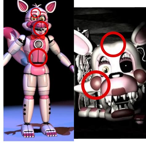Mangle And Sl Funtime Foxy Are Not The Same Fnaf Theory Five Nights