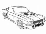 Mustang Coloring Ford Pages Car Cars Fast 67 Gt Drawing Outline Cool Bronco Furious 1969 1966 1967 Drawings Gt500 Printable sketch template