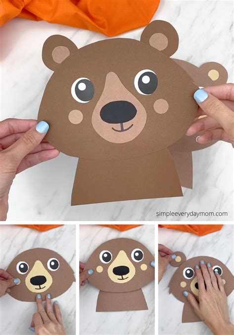 easy bear craft  kids  template family kids crafts crafts