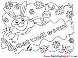 Soon Well Rabbit Coloring Sheets Sheet Title Cards sketch template