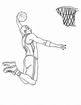 Coloring Pages Basketball Player Getcolorings Nba Players sketch template