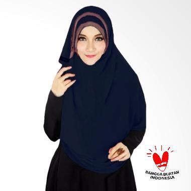 gamis biru dongker cocok  jilbab warna  hijab casual