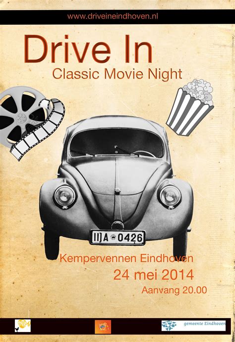 poster ouderen drive  bioscoop door birgit volkswagen bug vintage volkswagen volkswagen