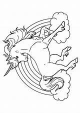 Kleurplaat Unicorn Eenhoorn Regenboog Mewarn15 Schattige sketch template