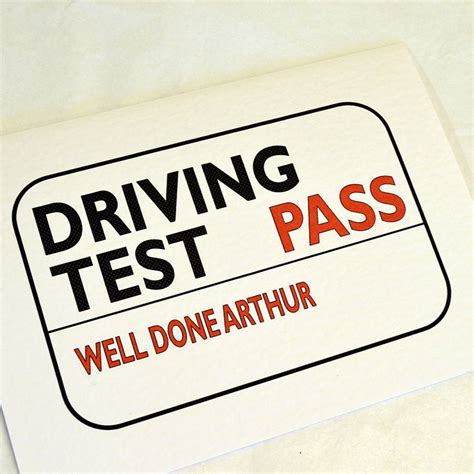 personalised driving test pass card by sew very english