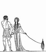 Teseo Ariadna Ausmalbild Theseus Laberintos Ariadne Griega Kostenlose Creta Mitología Inspirador Minotauros Dedo sketch template