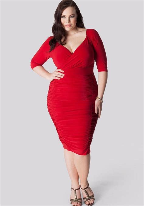 red sexy plus size dresses pluslook eu collection