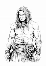 Conan Barbarian Schwarzenegger Moretto Canon sketch template