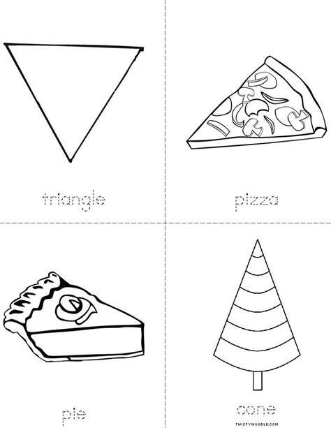 triangle coloring page preschool