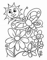 Coloring Spring Pages Preschool Color Sheet Kids sketch template