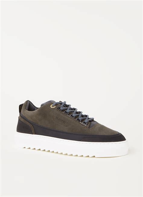 mason garments firenze sneaker van suede met nubuck details