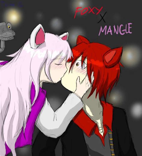 Image Result For Fnaf Foxy X Mangle Cute Kiss Fnaf Foxy