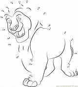 Lion King Dot Dots Connect Simba Worksheet Kids Pdf Printable sketch template