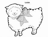 Coloring Lamb Animal Sheets Pages Hairstyles Outline sketch template
