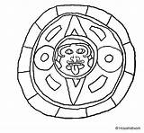 Mayan Calendar Coloring Getdrawings sketch template