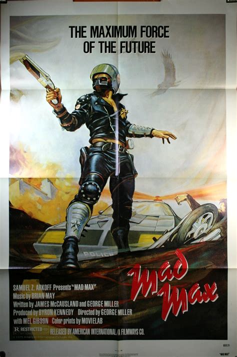 mad max  sheet film poster starring mel gibson original vintage