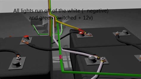 wiring lights   clubcar golf cart youtube  volt club car wiring diagram wiring diagram