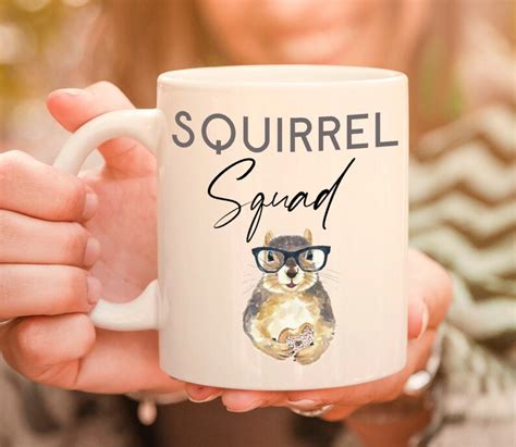 Squirrel Squad Mug Cute Squirrel Mug Squirrel Lover T Etsy
