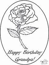 Birthday Coloring Pages Happy Grandpa Grandma Rose Birthsday Grandpas Popular Funnycoloring Coloringhome Library Clipart Annonse Advertisement sketch template
