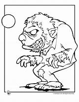 Werewolf Woo Wolf Coloriages Monstres sketch template