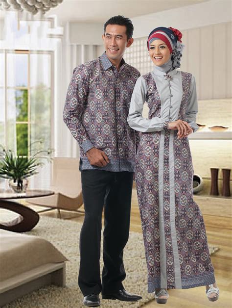 Gamis Batik Couple Modern ~ Mukena Artis Indonesia