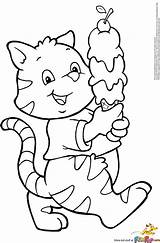 Ice Cream Coloring Cat Pages Kids Color Dairy Choose Board Cats sketch template