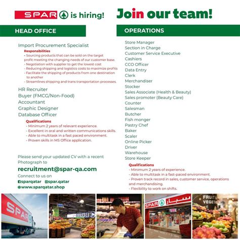 spar hypermarket qatar job vacancies  apply   latest job vacancies  qatar