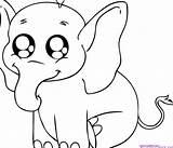 Coloring Animals Cute Pages Baby Animal Cartoon Drawings Easy Kids Drawing Big sketch template