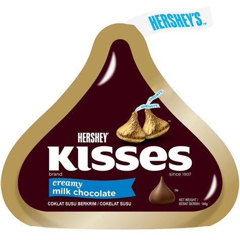 hershey s iconic kisses creamy milk chocolate 146g mygroser