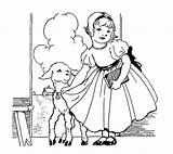 Mary Had Lamb Coloring Little Pages Getcolorings Beautiful sketch template