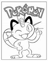 Pokemon Meowth Coloriage Pok Pokmon Greatestcoloringbook sketch template