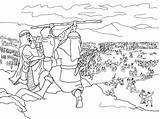 Moses Coloring Amalek Amalekites Israelites Hur Saul Rephidim Tries Contre Baisser Moïse Bibliques Tomber Bataille sketch template